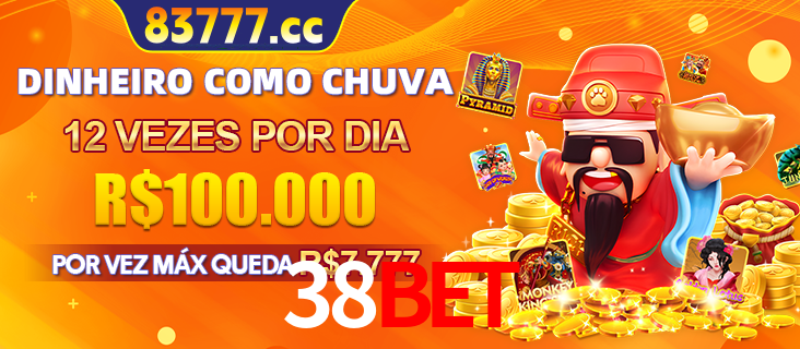 Banner do programa de recompensas Recomende para amigos do 38BET, detalhando os bônus por convidar amigos, com prêmios que chegam a R$288.888.
